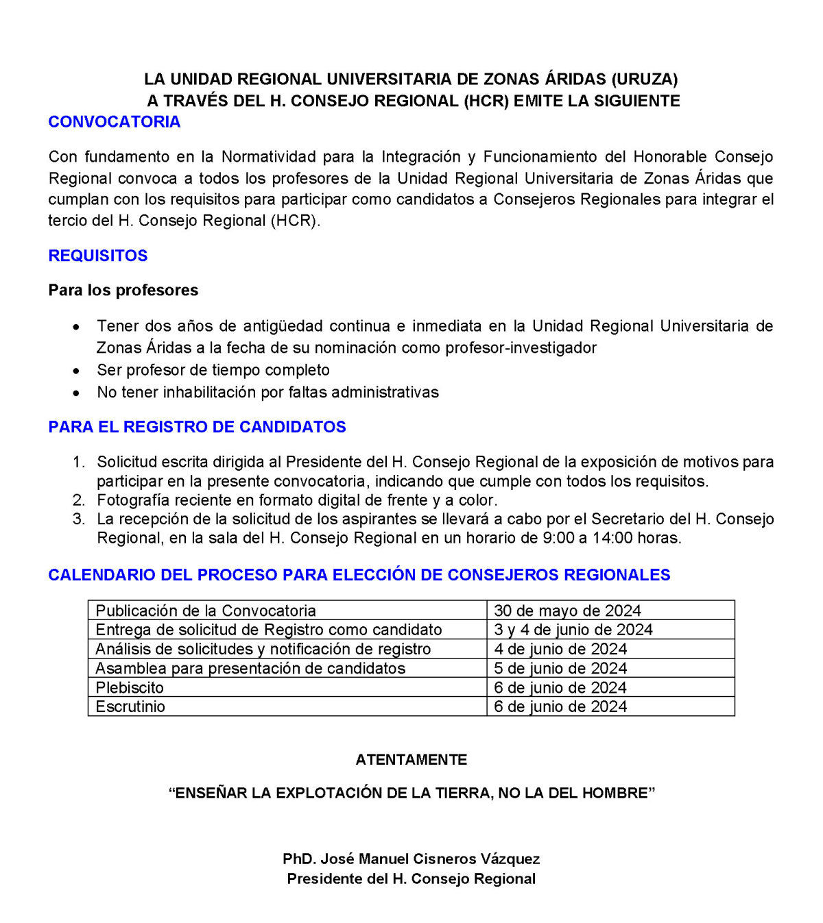 Convocatoria HCR Consejeros Regionales Profesores por el Tercio.jpg